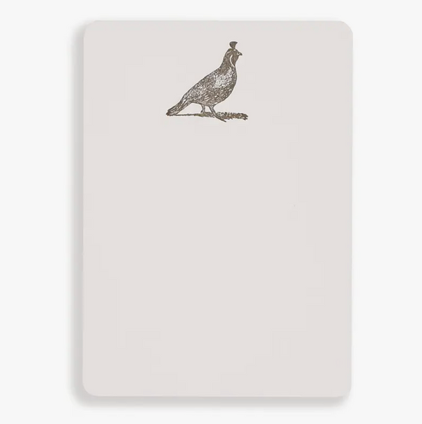 Quail Letterpress Note Cards