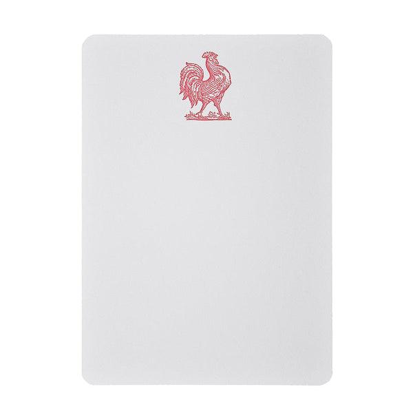 Rooster Letterpress Note Cards - Set of 8