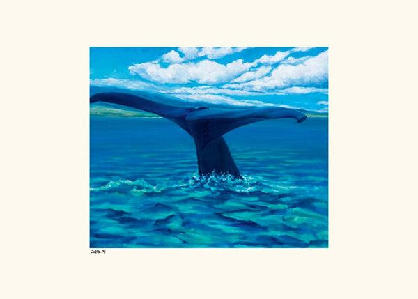 Humpback Whale Fluke Up Note Card